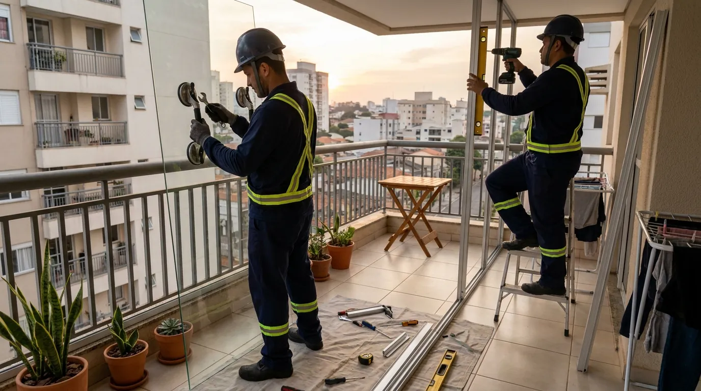 Envidraçamento de Sacada em Fortaleza‑CE